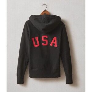 American Giant USA Hoodie Mens XL Black Classic Full Zip Embroidery Patriot NWT